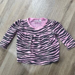 Pink Zebra Print Kids Shirt
